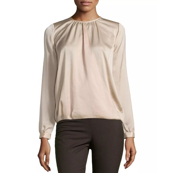 Vince Crossover Satin Blouse - Picture 1 of 11